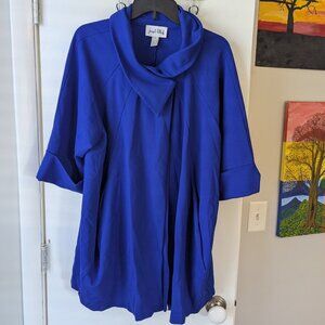 Joseph Ribkoff Classic Cocoon Style Coat Royal Blue Size 14